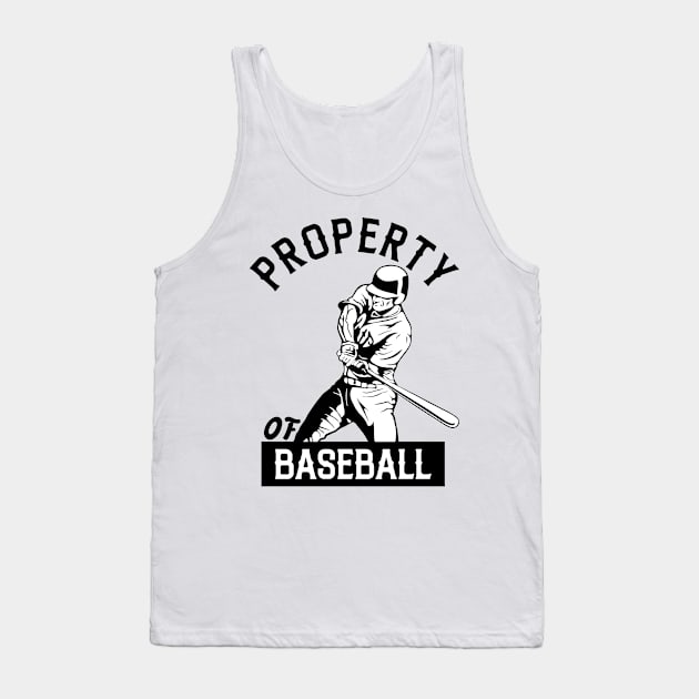 Property Of Baseball Tank Top by Carolina Cabreira